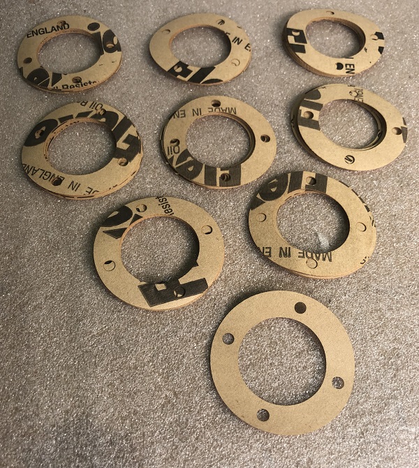 Flexoid impregnated gasket paper gaskets laser cut to exact size