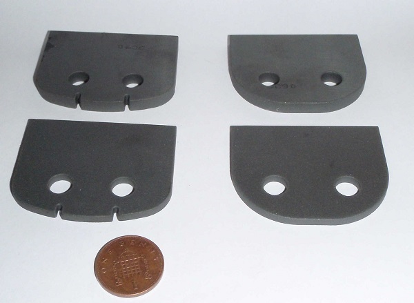 Ferrite magnet material precision cut to size and shape