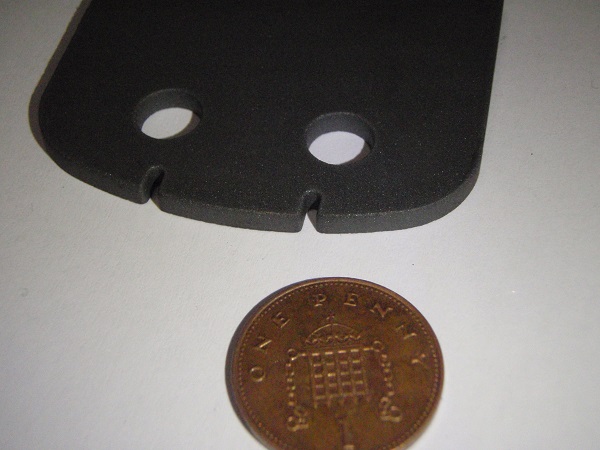 Ferrite Plates waterjet shown cut up close