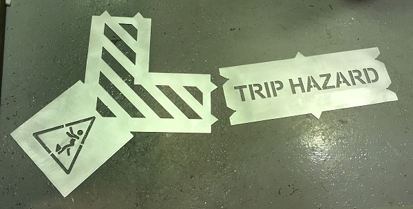 Hazardous area clip together stencil in bits