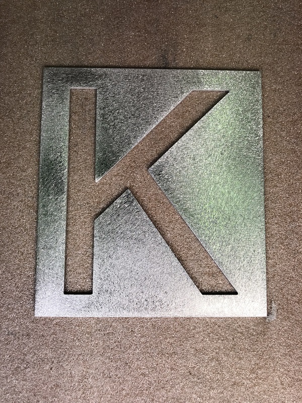 Letter K large 150mm stencil