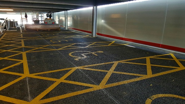 carpark disabled bay stencil markings
