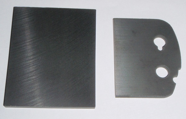 ferrite plate cut into a part before and after