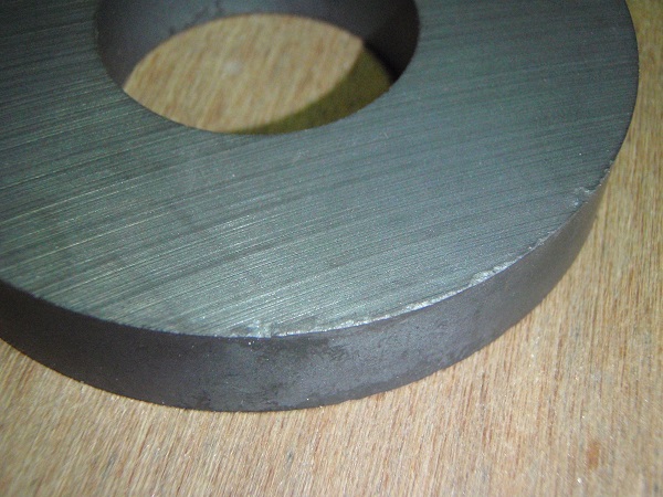 ferrite toroidal core before waterjet cutting
