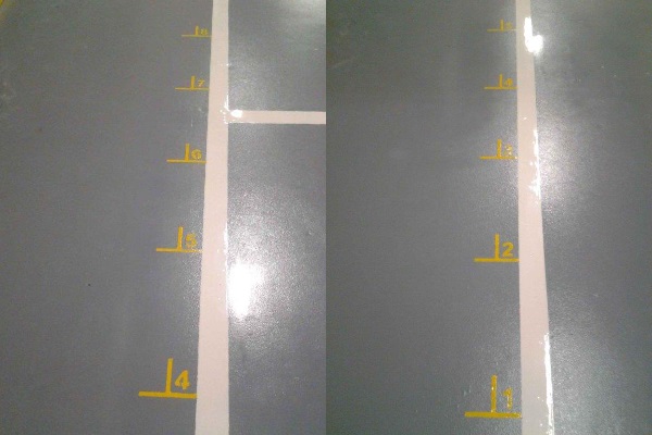 floor painted bay location stencil markings
